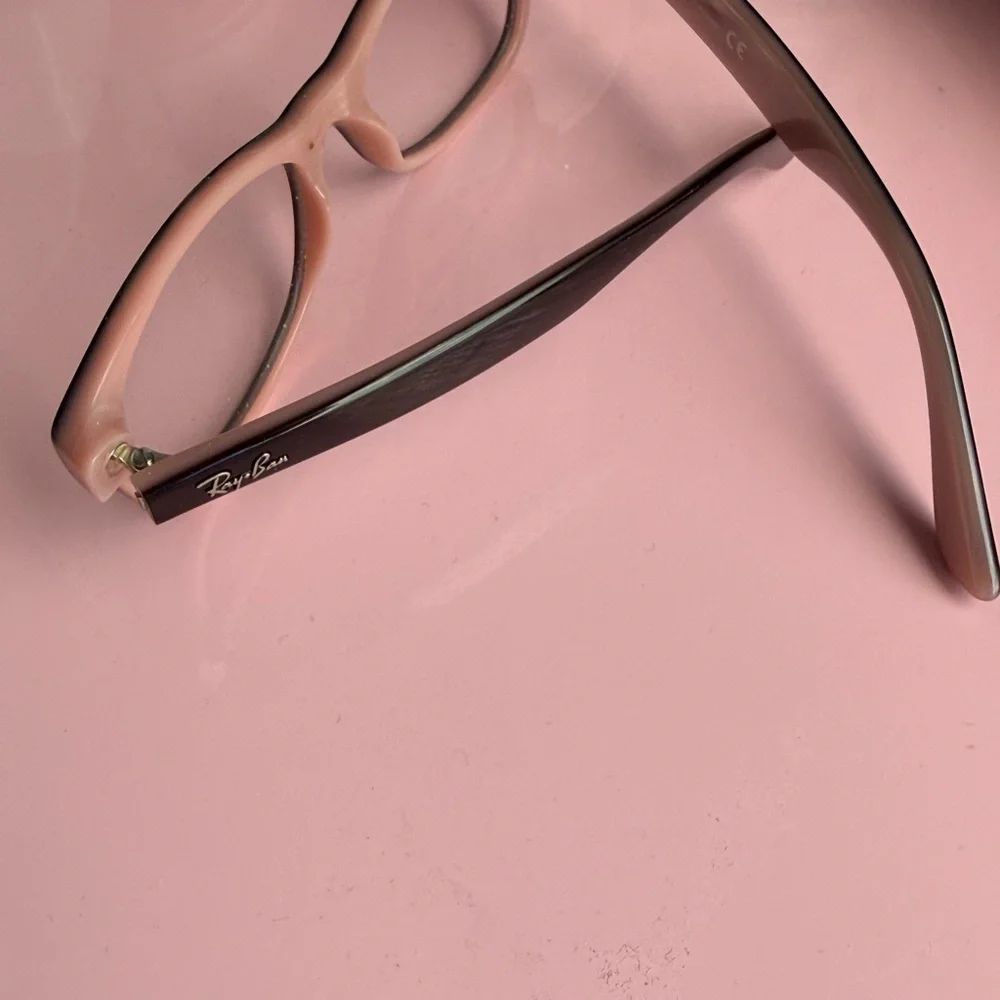 Ray-Ban pink and black Glasses with Red Case